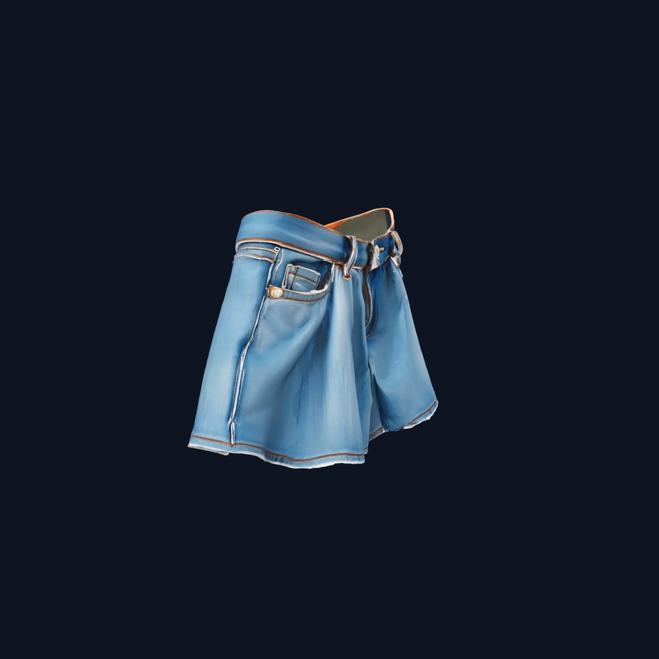 Denim Skater Skirt model pack